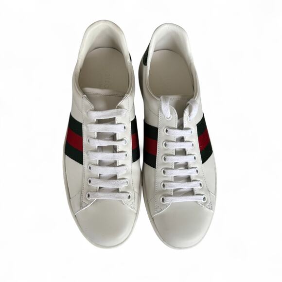 Gucci Ace Web Low-Top Sneakers White - Picture 3 of 15